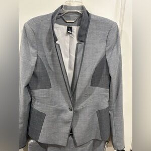 White House Black Market. Women’s Gray Suit. Top size 10. Skirt size 12